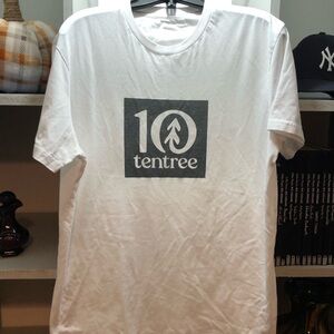Tentree White and Black Logo T-Shirt